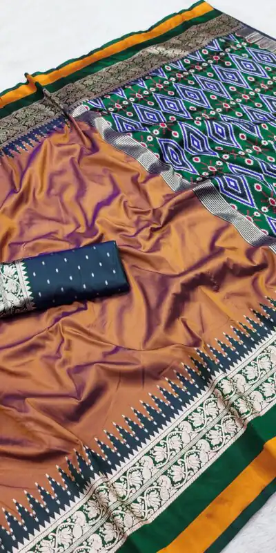 MB 261 Rust | Purple Soft Crafted Saree with Moti Work & Zari Work. Now at just ₹1999. Delivery 4-6 Working Days. Shop now. | Designer Sarees, Modern Digital sarees, Sarees, Bollywood Sarees, Creative Sarees, Embroidered Sarees, Ethnic Saree, Party Wear Sarees
