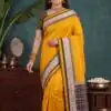 MB 261 Yellow | Purple Soft Crafted Saree with Moti Work & Zari Work. Now at just ₹1999. Delivery 4-6 Working Days. Shop now. | Designer Sarees, Modern Digital sarees, Sarees, Bollywood Sarees, Creative Sarees, Embroidered Sarees, Ethnic Saree, Party Wear Sarees