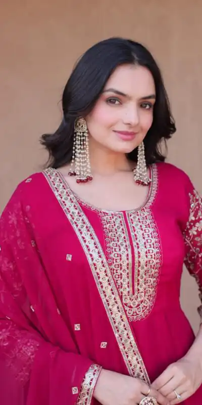 KA 1253 Pink Faux Blooming Gown Perfect for Wedding, Party, Ethnic Day, Mehendi, Eid – . Now at just ₹2399. Delivery 4-6 Working Days. Shop now. | Gowns, Bollywood Gowns, Creative Gowns, Designer Gowns, Embroidered Gowns, Party Wear Gowns
