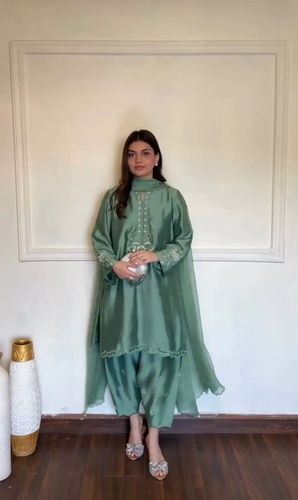 KD 1624 Pista American Silk Salwar Suit Perfect for Wedding, Party, Onam, Family Gatherings, Baisakhi – . Affordable Price ₹2049. Delivery 4-6 Working Days | Jump Suits, Salwar suit, Casual Suits, Creative suits, Designer Suits, Palazzo Suits, Party Wear Suits, Patiala Suits, Straight Suits