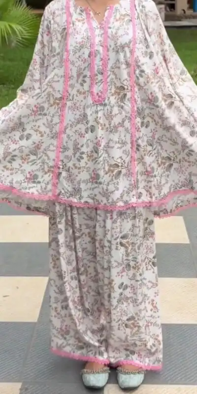 SRK 3180 Pink Natural Crep Lace Work & Digital Print Salwar Suit . Exclusive Offer ₹1949. Delivery 4-6 Working Days. Shop now. | Jump Suits, Salwar suit, Casual Suits, Creative suits, Designer Suits, Palazzo Suits, Party Wear Suits, Patiala Suits, Straight Suits