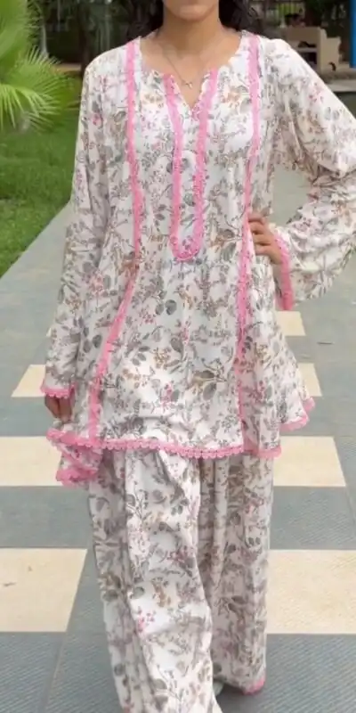 SRK 3180 Pink Natural Crep Lace Work & Digital Print Salwar Suit . Exclusive Offer ₹1949. Delivery 4-6 Working Days. Shop now. | Jump Suits, Salwar suit, Casual Suits, Creative suits, Designer Suits, Palazzo Suits, Party Wear Suits, Patiala Suits, Straight Suits