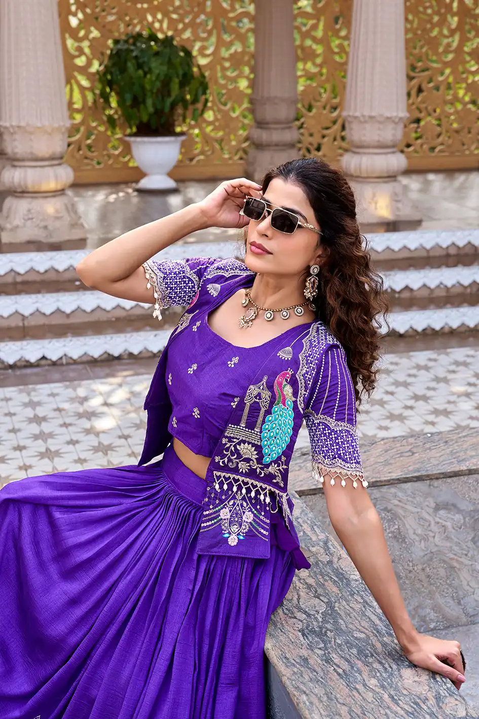 Ram 177 Purple in Color Vichitra Silk Embroidery Work Lehenga Choli . Now at just ₹3049. Delivery 4-6 Working Days. Shop now. | Lehenga, Bollywood Lehenga, Creative Lehenga, Designer Lehenga, Embroidered Lehenga, Party Wear Lehenga