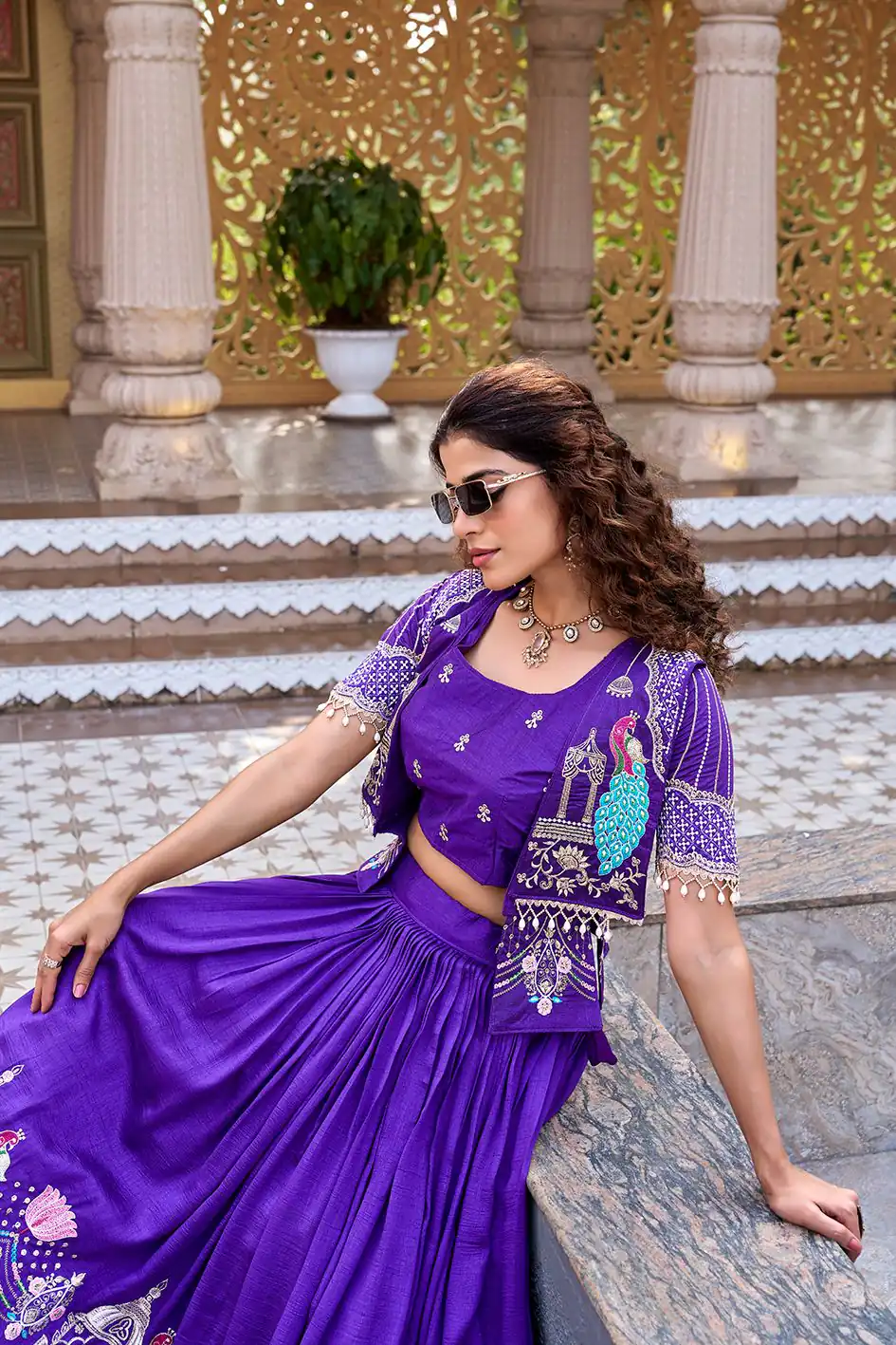 Ram 177 Purple in Color Vichitra Silk Embroidery Work Lehenga Choli . Now at just ₹3049. Delivery 4-6 Working Days. Shop now. | Lehenga, Bollywood Lehenga, Creative Lehenga, Designer Lehenga, Embroidered Lehenga, Party Wear Lehenga