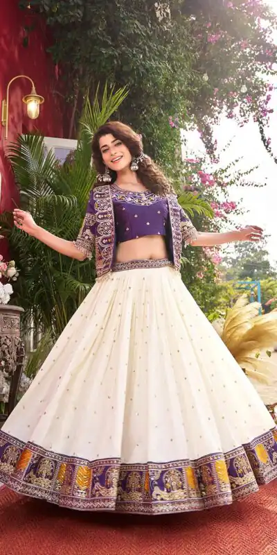 Ram 172 Purple in Color Vichitra Silk Embroidery Work Lehenga Choli . Now at just ₹2649. Delivery 4-6 Working Days. Shop now. | Lehenga, Bollywood Lehenga, Creative Lehenga, Designer Lehenga, Embroidered Lehenga, Party Wear Lehenga