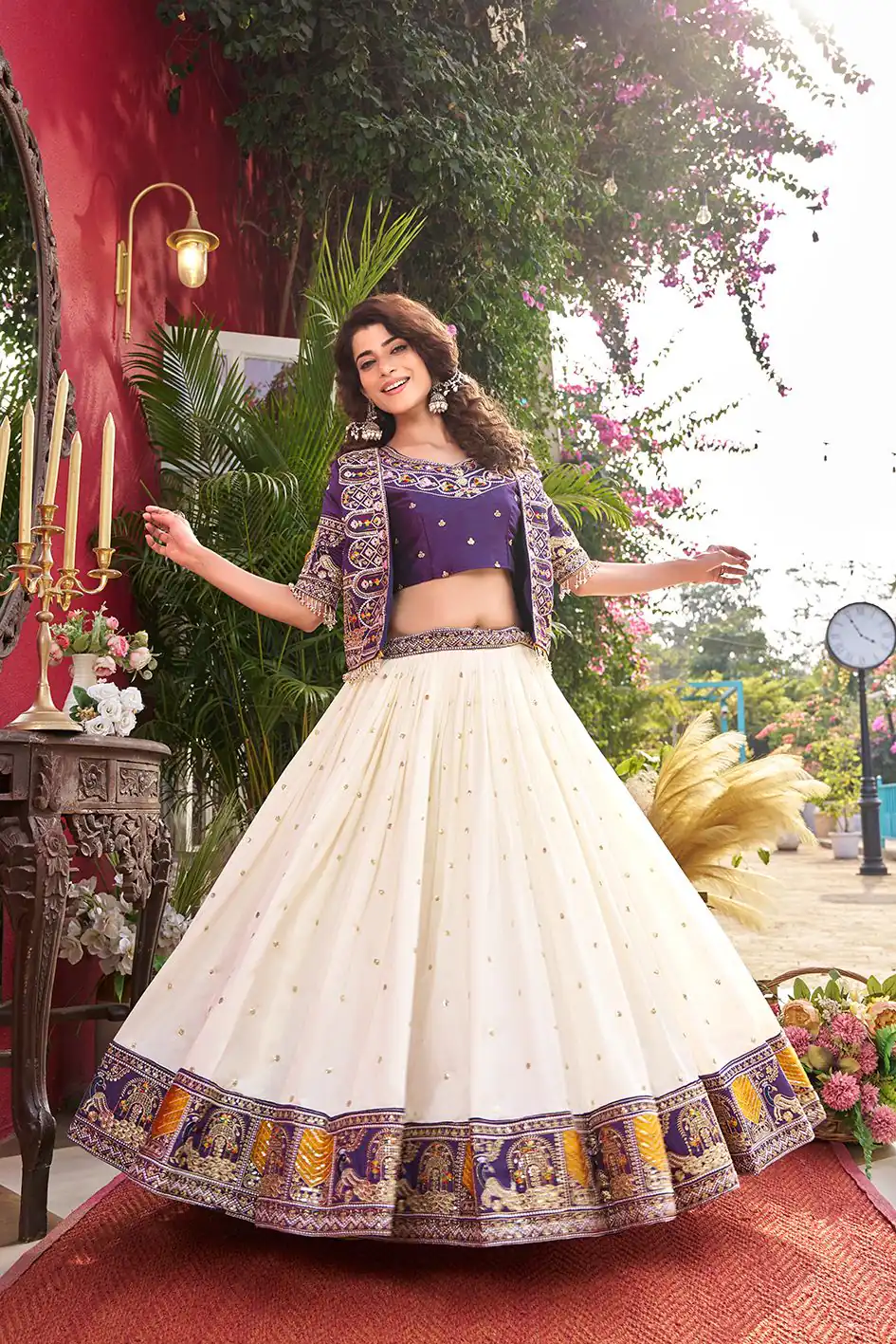 Ram 172 Purple in Color Vichitra Silk Embroidery Work Lehenga Choli . Now at just ₹2649. Delivery 4-6 Working Days. Shop now. | Lehenga, Bollywood Lehenga, Creative Lehenga, Designer Lehenga, Embroidered Lehenga, Party Wear Lehenga
