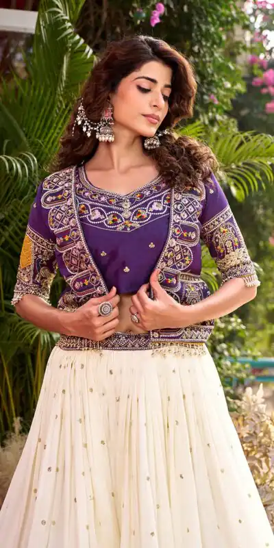 Ram 172 Purple in Color Vichitra Silk Embroidery Work Lehenga Choli . Now at just ₹2649. Delivery 4-6 Working Days. Shop now. | Lehenga, Bollywood Lehenga, Creative Lehenga, Designer Lehenga, Embroidered Lehenga, Party Wear Lehenga
