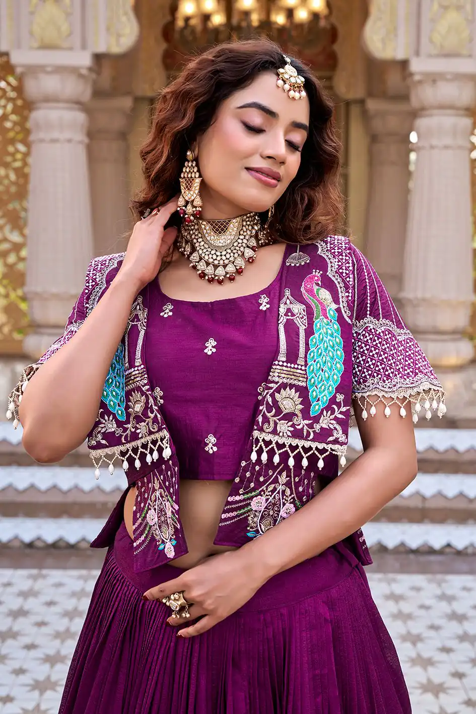 Ram 177 Wine in Color Vichitra Silk Embroidery Work Lehenga Choli . Now at just ₹3049. Delivery 4-6 Working Days. Shop now. | Lehenga, Bollywood Lehenga, Creative Lehenga, Designer Lehenga, Embroidered Lehenga, Party Wear Lehenga