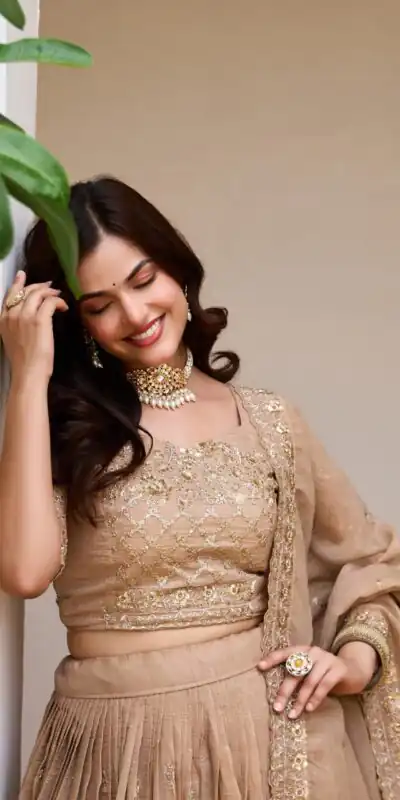 Ram 180 Chiku Pure Crunchy Lehenga Choli Perfect for Wedding, Party, Baisakhi, Pongal, Sangeet – . Now at just ₹2549. Delivery 4-6 Working Days. Shop | Lehenga, Bollywood Lehenga, Creative Lehenga, Designer Lehenga, Embroidered Lehenga, Party Wear Lehenga