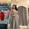 SSR 547 Grey in Crunchy Silk Embroidery Work & Lace Work Gown . Special Price ₹2399. Delivery 4-6 Working Days. Shop now. | Gowns, Bollywood Gowns, Creative Gowns, Designer Gowns, Embroidered Gowns, Party Wear Gowns