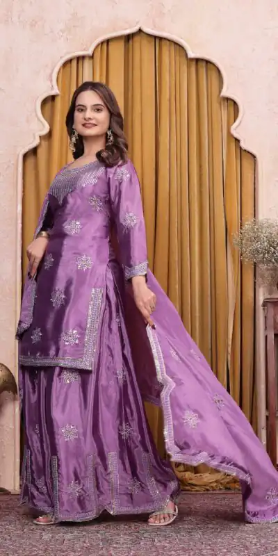 FE 142 Lavender in Chinon Embroidery Work & Sequins Work Salwar Suit . Special Price ₹2149. Delivery 4-6 Working Days. Shop now. | Jump Suits, Salwar suit, Casual Suits, Creative suits, Designer Suits, Palazzo Suits, Party Wear Suits, Patiala Suits, Straight Suits