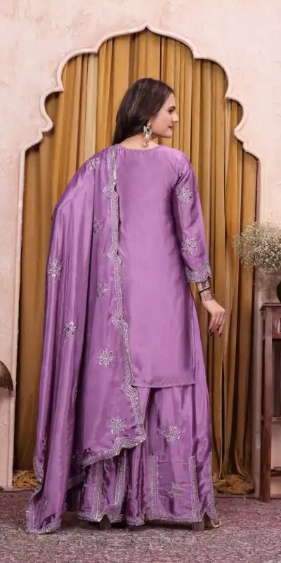 FE 142 Lavender in Chinon Embroidery Work & Sequins Work Salwar Suit . Special Price ₹2149. Delivery 4-6 Working Days. Shop now. | Jump Suits, Salwar suit, Casual Suits, Creative suits, Designer Suits, Palazzo Suits, Party Wear Suits, Patiala Suits, Straight Suits