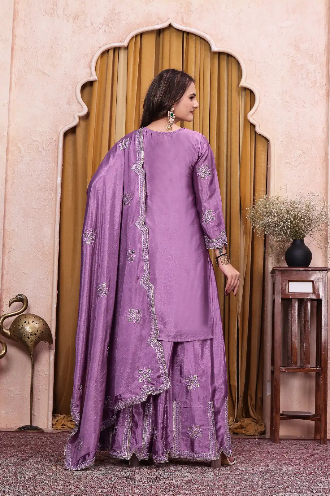 FE 142 Lavender in Chinon Embroidery Work & Sequins Work Salwar Suit . Special Price ₹2149. Delivery 4-6 Working Days. Shop now. | Jump Suits, Salwar suit, Casual Suits, Creative suits, Designer Suits, Palazzo Suits, Party Wear Suits, Patiala Suits, Straight Suits