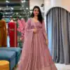 SSR 547 Pink in Crunchy Silk Embroidery Work & Lace Work Gown . Special Price ₹2399. Delivery 4-6 Working Days. Shop now. | Gowns, Bollywood Gowns, Creative Gowns, Designer Gowns, Embroidered Gowns, Party Wear Gowns