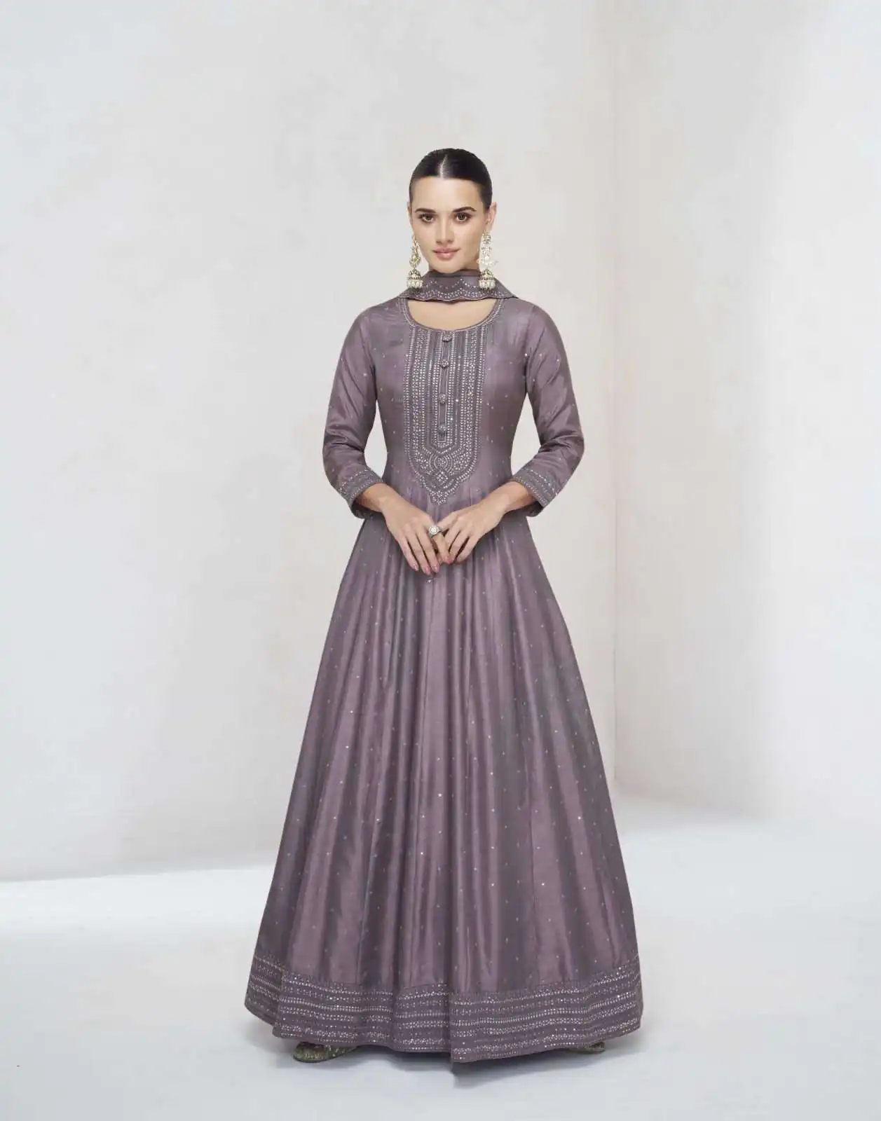 FC 10011 Purple Vichitra Silk Gown Perfect for Wedding, Party, Holi, Anniversary, Mehendi –. Grab it for ₹2649. Delivery 4-6 Working Days. Shop now. | Gowns, Bollywood Gowns, Creative Gowns, Designer Gowns, Embroidered Gowns, Party Wear Gowns