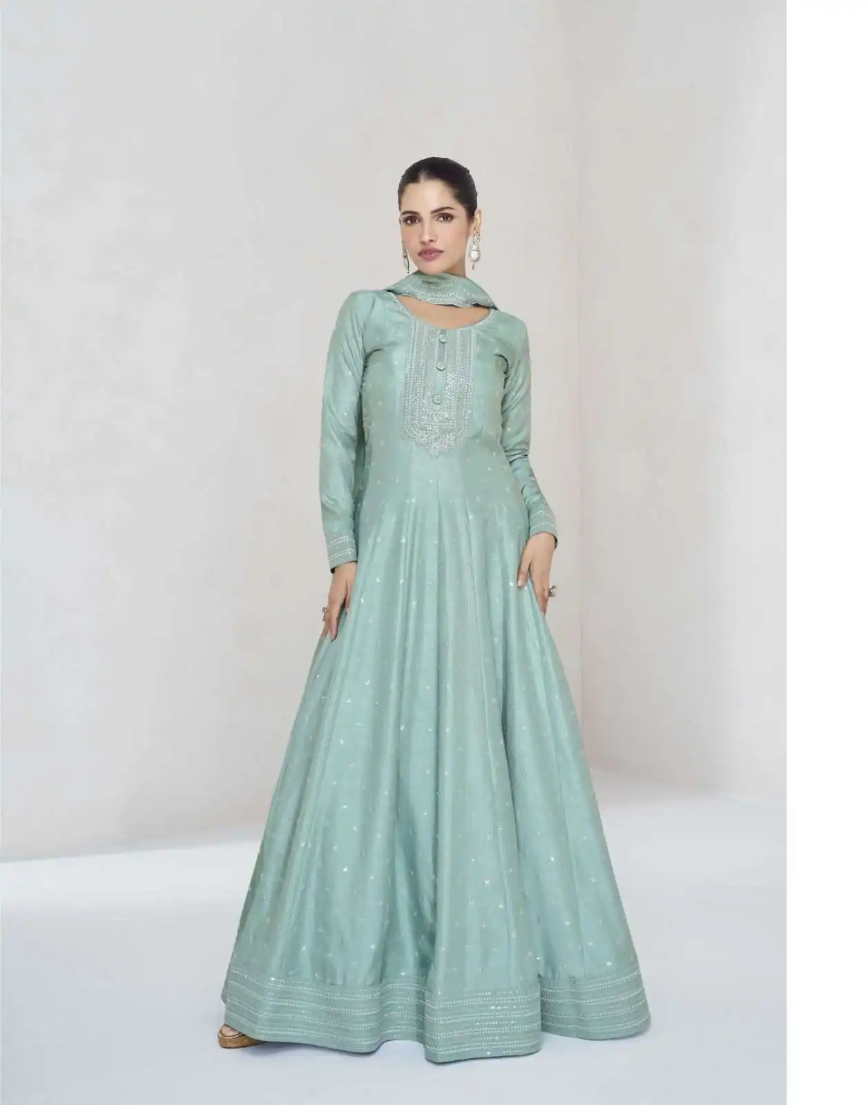 FC 10011 Sky Blue Vichitra Silk Gown Perfect for Wedding, Party, Holi, Anniversary, Mehendi –. Grab it for ₹2649. Delivery 4-6 Working Days. Shop now. | Gowns, Bollywood Gowns, Creative Gowns, Designer Gowns, Embroidered Gowns, Party Wear Gowns
