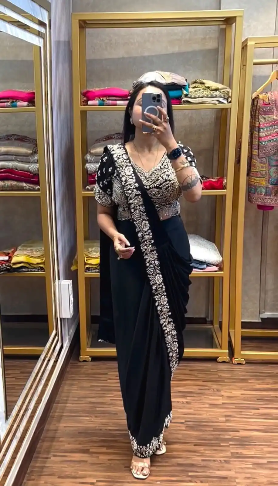 PST 1177 Black Chinon Saree erfect for Wedding, Party, Baisakhi, Bridal Wear, Onam – . Special Price ₹2099. Delivery 4-6 Working Days. Shop now. | Designer Sarees, Modern Digital sarees, Sarees, Bollywood Sarees, Creative Sarees, Embroidered Sarees, Ethnic Saree, Party Wear Sarees