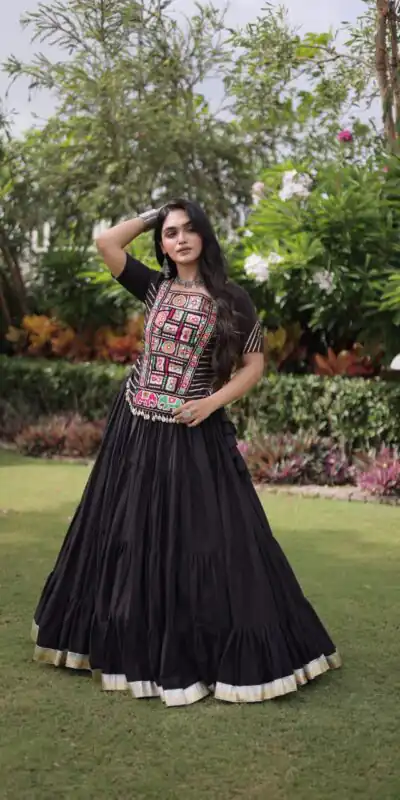 PKA 5078 Black Kora Cotton Lehenga Choli erfect for Wedding, Party, Haldi, Traditional Day, Makar Sankranti – . Special Price ₹2649. Delivery 4-6 Working | Lehenga, Bollywood Lehenga, Creative Lehenga, Designer Lehenga, Embroidered Lehenga, Party Wear Lehenga