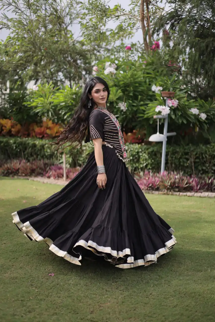 PKA 5078 Black Kora Cotton Lehenga Choli erfect for Wedding, Party, Haldi, Traditional Day, Makar Sankranti – . Special Price ₹2649. Delivery 4-6 Working | Lehenga, Bollywood Lehenga, Creative Lehenga, Designer Lehenga, Embroidered Lehenga, Party Wear Lehenga