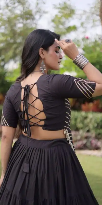 PKA 5078 Black Kora Cotton Lehenga Choli erfect for Wedding, Party, Haldi, Traditional Day, Makar Sankranti – . Special Price ₹2649. Delivery 4-6 Working | Lehenga, Bollywood Lehenga, Creative Lehenga, Designer Lehenga, Embroidered Lehenga, Party Wear Lehenga