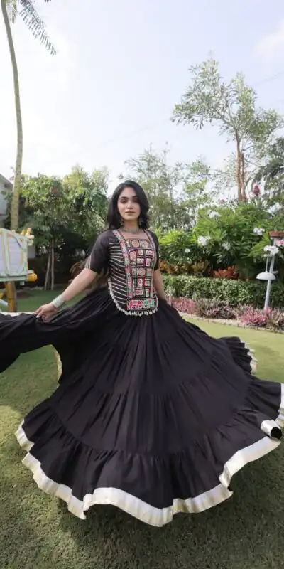 PKA 5078 Black Kora Cotton Lehenga Choli erfect for Wedding, Party, Haldi, Traditional Day, Makar Sankranti – . Special Price ₹2649. Delivery 4-6 Working | Lehenga, Bollywood Lehenga, Creative Lehenga, Designer Lehenga, Embroidered Lehenga, Party Wear Lehenga