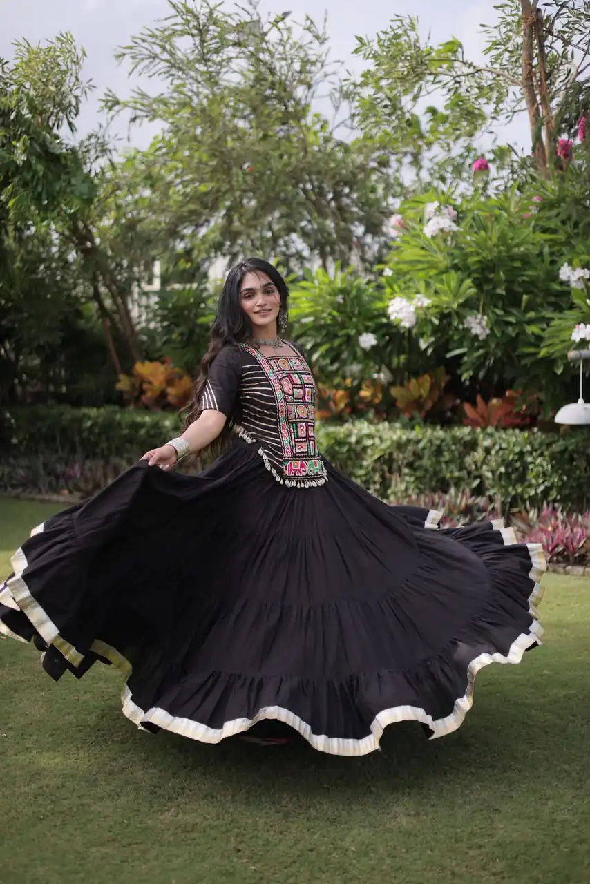 PKA 5078 Black Kora Cotton Lehenga Choli erfect for Wedding, Party, Haldi, Traditional Day, Makar Sankranti – . Special Price ₹2649. Delivery 4-6 Working | Lehenga, Bollywood Lehenga, Creative Lehenga, Designer Lehenga, Embroidered Lehenga, Party Wear Lehenga