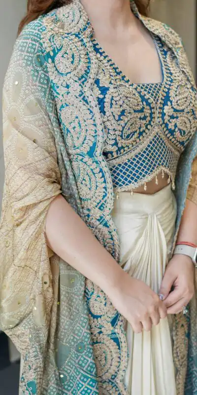 BE 339 Blue Crape Silk Dhoti suit with Sequins Work & Embroidery Work. Exclusive Offer ₹2399. Delivery 4-6 Working Days. Shop now. | Jump Suits, Salwar suit, Casual Suits, Creative suits, Designer Suits, Palazzo Suits, Party Wear Suits, Patiala Suits, Straight Suits