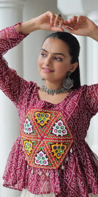 KA 1185 Pink Bandhani Kurti. Perfect for Wedding, Party, Ethnic Day, Festival Celebrations, Sangeet – Get it for ₹1419. Delivery 4-6 Working Days. | Kurti, Bollywood Kurti, Creative Kurtis, Designer Kurti, Party Wear Kurti, Selfie Kurti