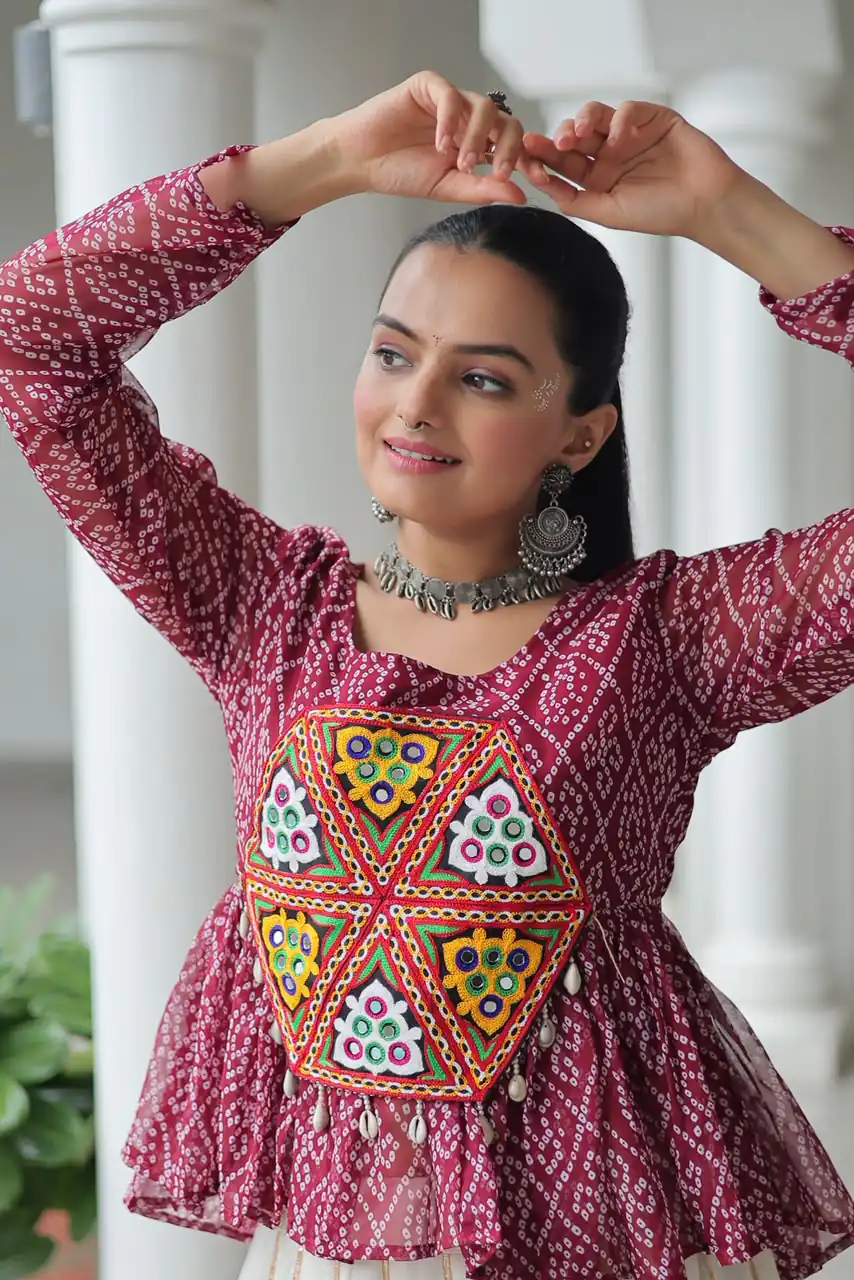 KA 1185 Pink Bandhani Kurti. Perfect for Wedding, Party, Ethnic Day, Festival Celebrations, Sangeet – Get it for ₹1419. Delivery 4-6 Working Days. | Kurti, Bollywood Kurti, Creative Kurtis, Designer Kurti, Party Wear Kurti, Selfie Kurti