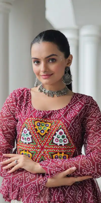 KA 1185 Pink Bandhani Kurti. Perfect for Wedding, Party, Ethnic Day, Festival Celebrations, Sangeet – Get it for ₹1419. Delivery 4-6 Working Days. | Kurti, Bollywood Kurti, Creative Kurtis, Designer Kurti, Party Wear Kurti, Selfie Kurti