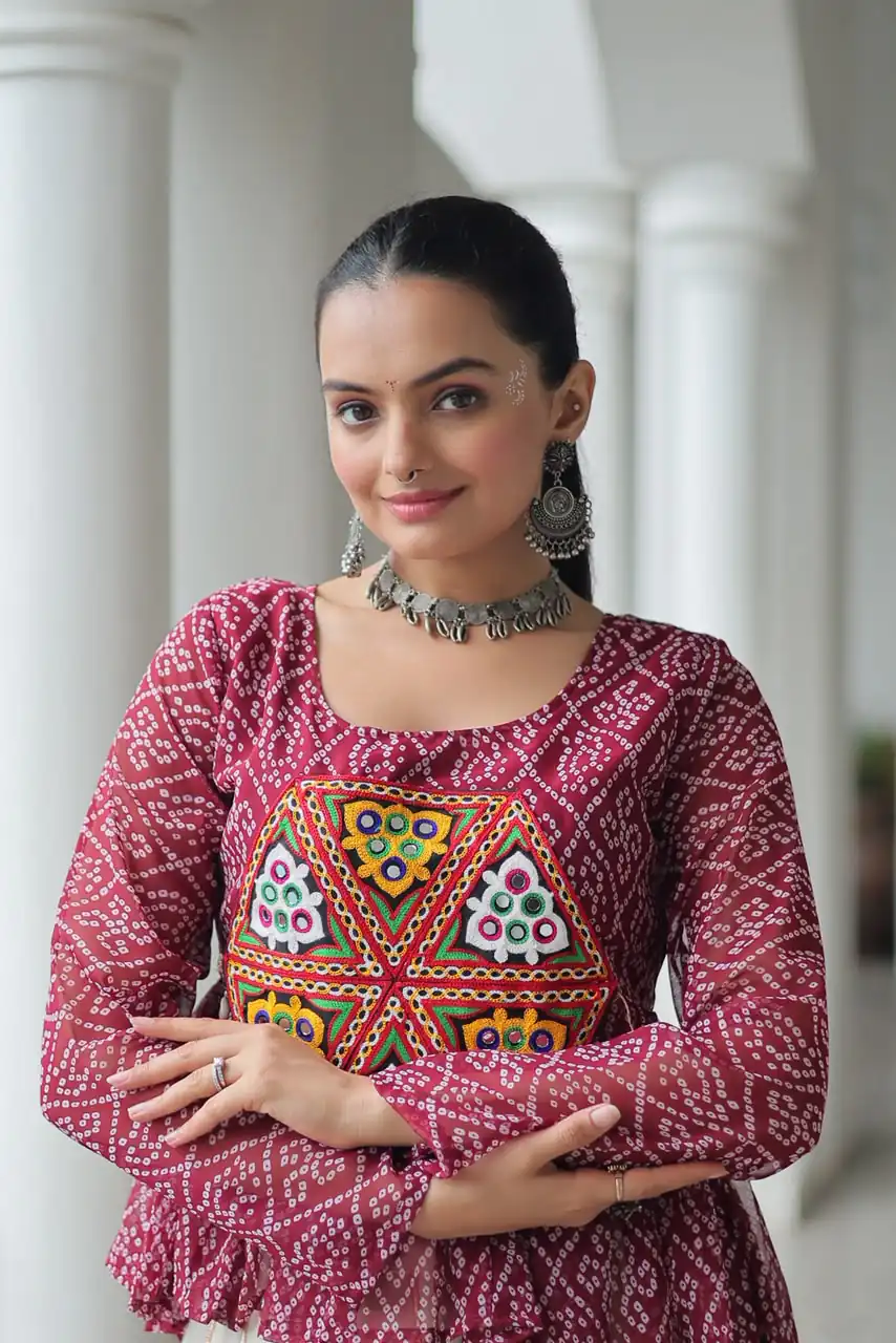 KA 1185 Pink Bandhani Kurti. Perfect for Wedding, Party, Ethnic Day, Festival Celebrations, Sangeet – Get it for ₹1419. Delivery 4-6 Working Days. | Kurti, Bollywood Kurti, Creative Kurtis, Designer Kurti, Party Wear Kurti, Selfie Kurti