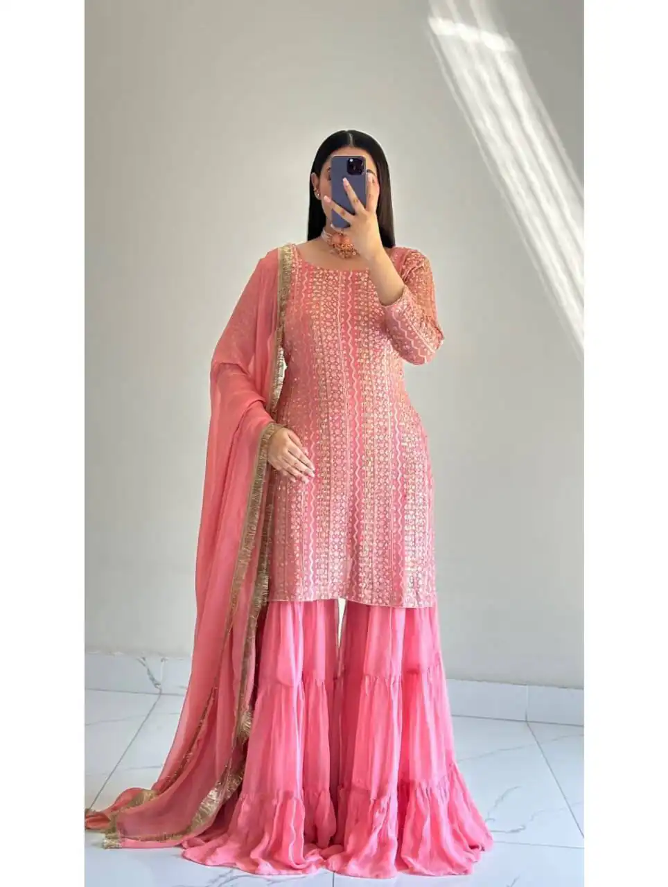 ZD 10010 Pink in Pink Fox Georgette. Sequins Work & Embroidery Work Salwar Suit Special Price ₹2399. Delivery 4-6 Working Days. Shop now. | Jump Suits, Salwar suit, Casual Suits, Creative suits, Designer Suits, Palazzo Suits, Party Wear Suits, Patiala Suits, Straight Suits