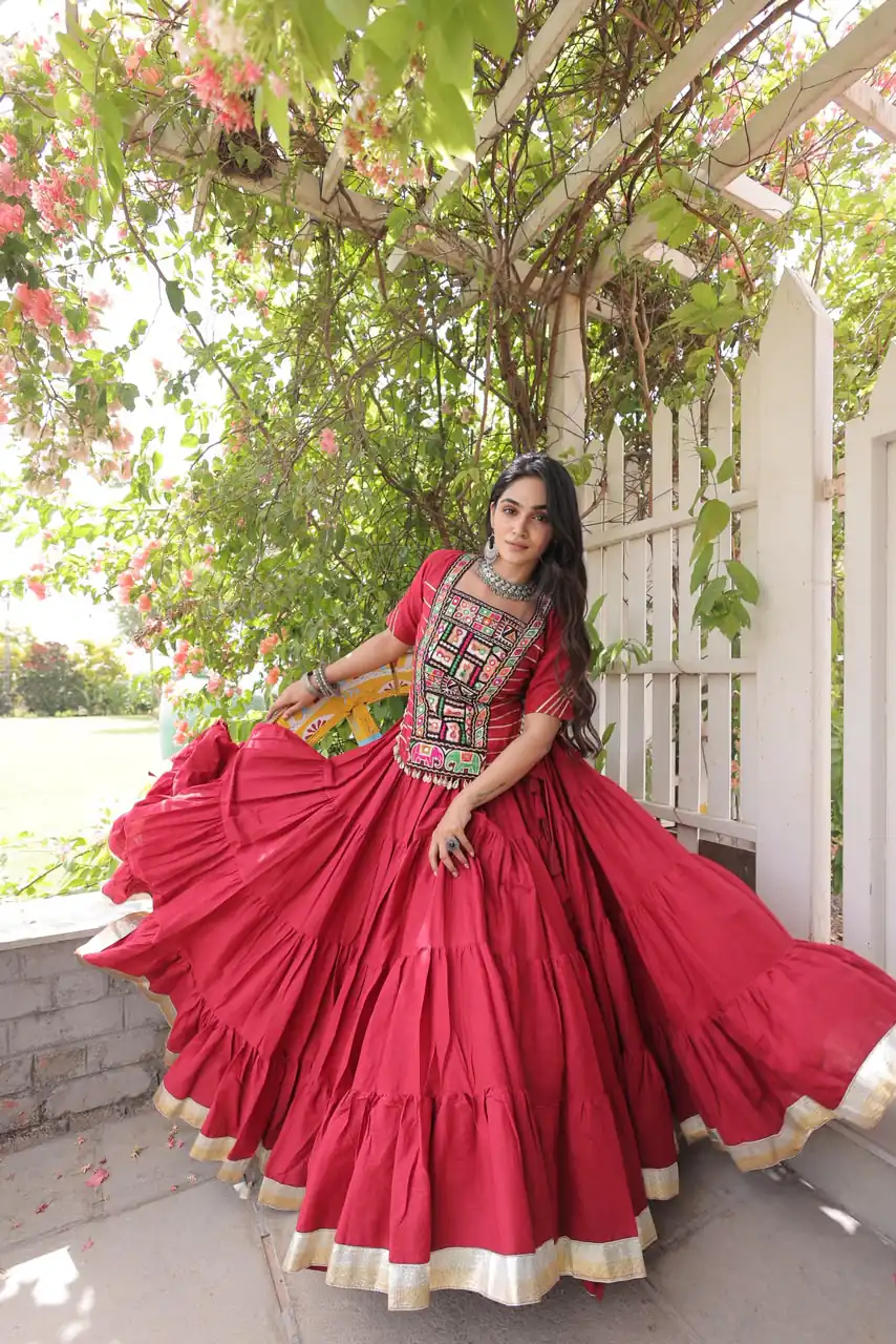PKA 5078 Red Kora Cotton Lehenga Choli erfect for Wedding, Party, Haldi, Traditional Day, Makar Sankranti – . Special Price ₹2649. Delivery 4-6 Working | Lehenga, Bollywood Lehenga, Creative Lehenga, Designer Lehenga, Embroidered Lehenga, Party Wear Lehenga