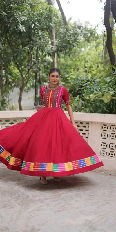 KA 1202 Red Roman Gown with Mirror Work. Wedding, Party, Festive, Events Get it for ₹2049. Delivery 4-6 Working Days. Shop now. | Gowns, Bollywood Gowns, Creative Gowns, Designer Gowns, Embroidered Gowns, Party Wear Gowns