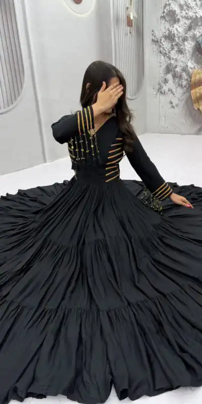 PC 590 Black in Color Pure Cotton ace Work Gown . Wedding, Party, Festive, Events Get it for ₹2449. Delivery 4-6 Working Days. Best Online Shop now. | Gowns, Bollywood Gowns, Creative Gowns, Designer Gowns, Embroidered Gowns, Party Wear Gowns