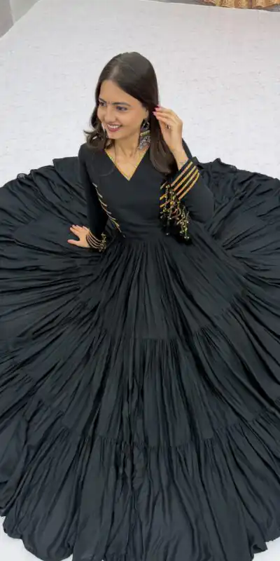PC 590 Black in Color Pure Cotton ace Work Gown . Wedding, Party, Festive, Events Get it for ₹2449. Delivery 4-6 Working Days. Best Online Shop now. | Gowns, Bollywood Gowns, Creative Gowns, Designer Gowns, Embroidered Gowns, Party Wear Gowns