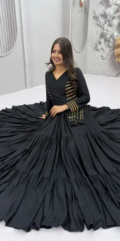 PC 590 Black in Color Pure Cotton ace Work Gown . Wedding, Party, Festive, Events Get it for ₹2449. Delivery 4-6 Working Days. Best Online Shop now. | Gowns, Bollywood Gowns, Creative Gowns, Designer Gowns, Embroidered Gowns, Party Wear Gowns