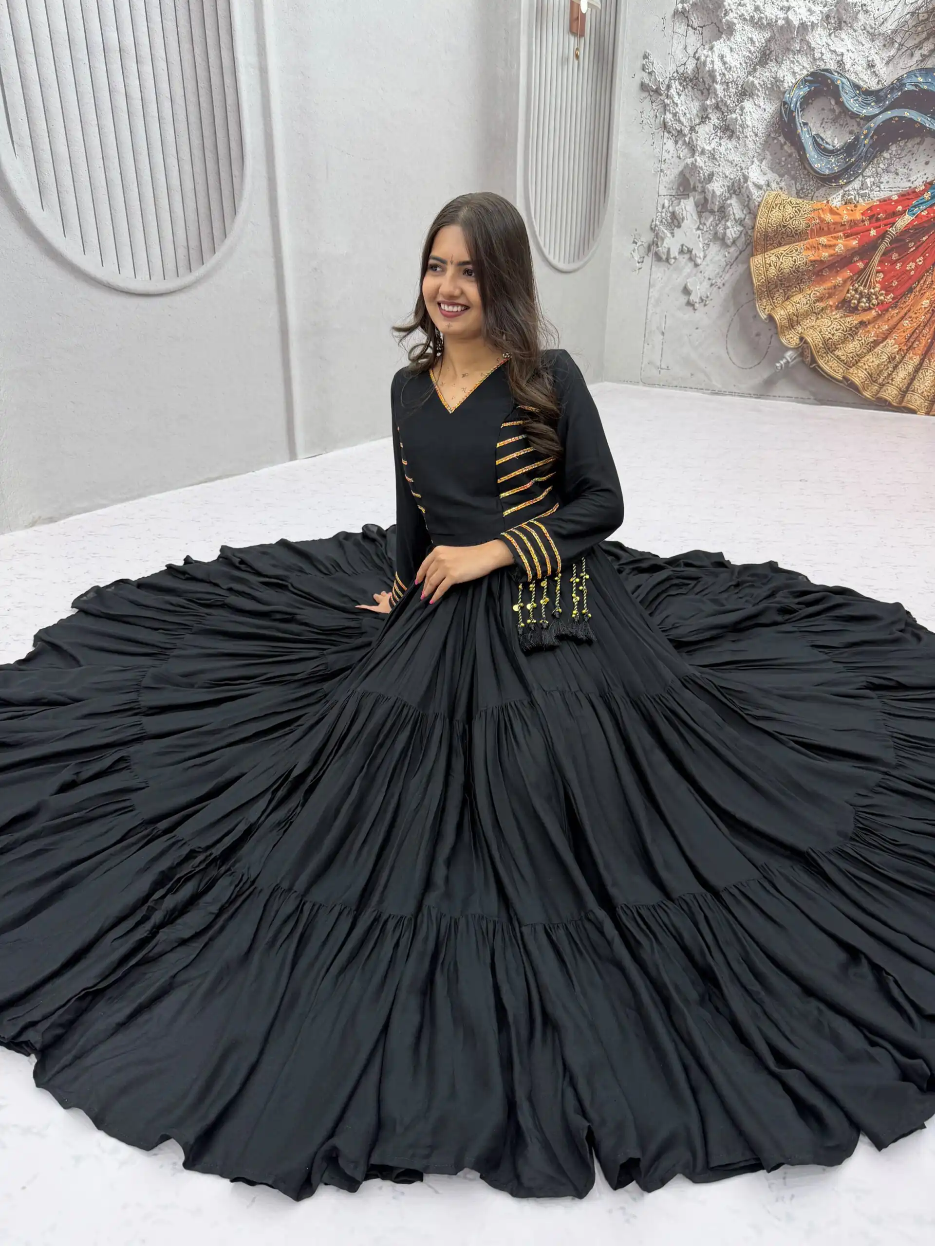 PC 590 Black in Color Pure Cotton ace Work Gown . Wedding, Party, Festive, Events Get it for ₹2449. Delivery 4-6 Working Days. Best Online Shop now. | Gowns, Bollywood Gowns, Creative Gowns, Designer Gowns, Embroidered Gowns, Party Wear Gowns