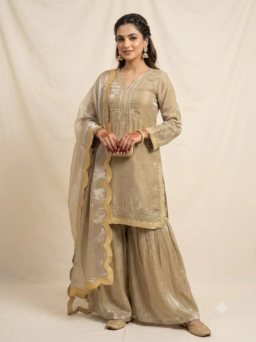 LG 2123 Golden Fendy Salwar Suit with Embroidery Work & Sequins Work. Exclusive Offer ₹2099. Delivery 4-6 Working Days. Shop now. | Jump Suits, Salwar suit, Casual Suits, Creative suits, Designer Suits, Palazzo Suits, Party Wear Suits, Patiala Suits, Straight Suits