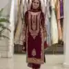 SR 1716 Maroon Colour Faux Georgette Salwar Suit with Lace Work. Introductory Price ₹2449. Delivery 4-6 Working Days. Shop now. | Jump Suits, Salwar suit, Casual Suits, Creative suits, Designer Suits, Palazzo Suits, Party Wear Suits, Patiala Suits, Straight Suits