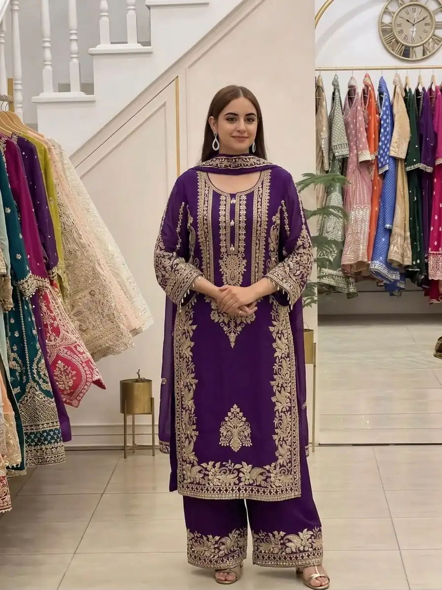 SR 1716 Purple Colour Faux Georgette Salwar Suit with Lace Work. Introductory Price ₹2449. Delivery 4-6 Working Days. Shop now. | Jump Suits, Salwar suit, Casual Suits, Creative suits, Designer Suits, Palazzo Suits, Party Wear Suits, Patiala Suits, Straight Suits