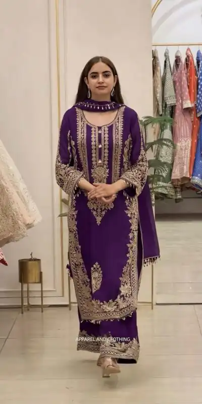 SR 1716 Purple Colour Faux Georgette Salwar Suit with Lace Work. Introductory Price ₹2449. Delivery 4-6 Working Days. Shop now. | Jump Suits, Salwar suit, Casual Suits, Creative suits, Designer Suits, Palazzo Suits, Party Wear Suits, Patiala Suits, Straight Suits