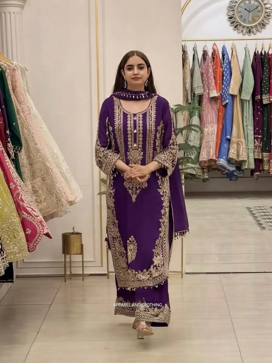 SR 1716 Purple Colour Faux Georgette Salwar Suit with Lace Work. Introductory Price ₹2449. Delivery 4-6 Working Days. Shop now. | Jump Suits, Salwar suit, Casual Suits, Creative suits, Designer Suits, Palazzo Suits, Party Wear Suits, Patiala Suits, Straight Suits