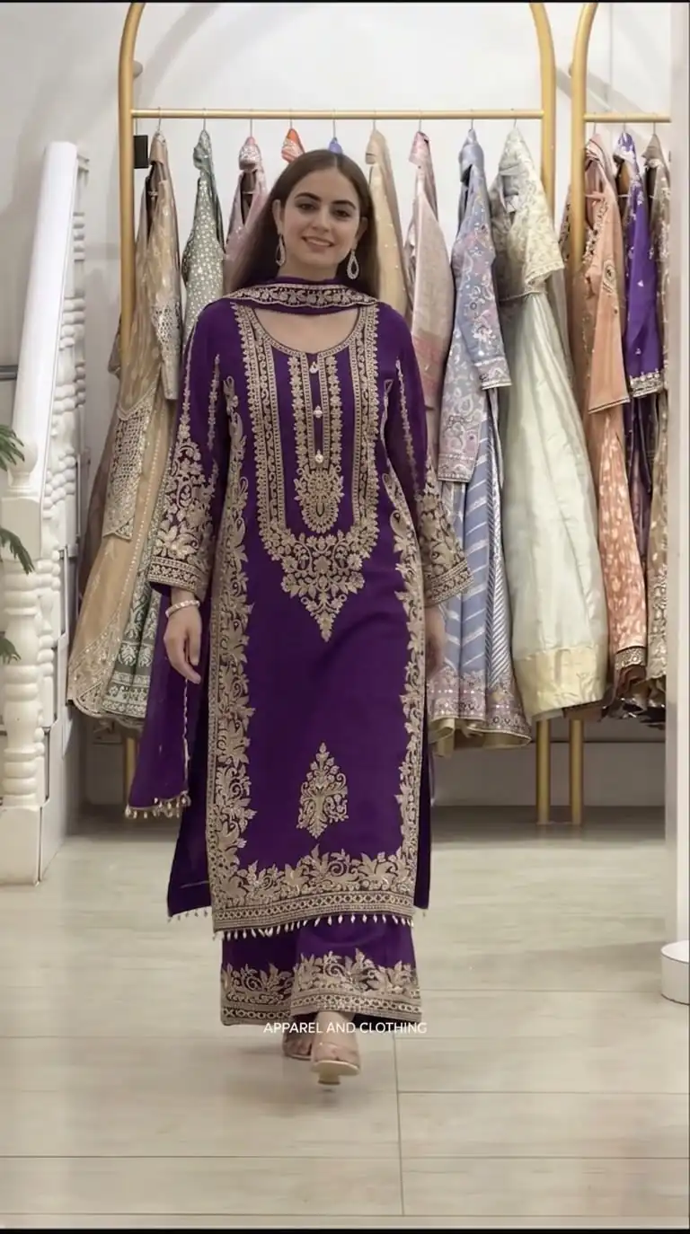SR 1716 Purple Colour Faux Georgette Salwar Suit with Lace Work. Introductory Price ₹2449. Delivery 4-6 Working Days. Shop now. | Jump Suits, Salwar suit, Casual Suits, Creative suits, Designer Suits, Palazzo Suits, Party Wear Suits, Patiala Suits, Straight Suits