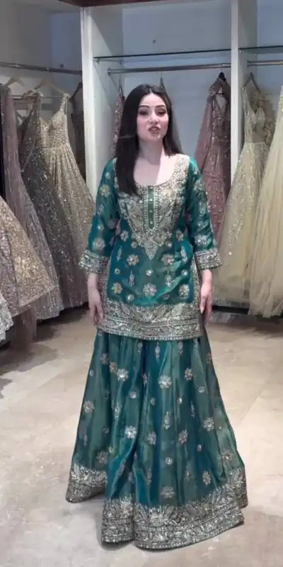 WW 1243 Teal NC Zimmy Silk Salwar Suit Perfect for Wedding, Party, Baby Shower, Festival Celebrations, Pongal – . Grab it for ₹2449. Delivery 4-6 Worki | Jump Suits, Salwar suit, Casual Suits, Creative suits, Designer Suits, Palazzo Suits, Party Wear Suits, Patiala Suits, Straight Suits