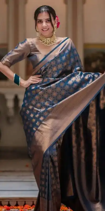 KPR 237 Blue Soft Lichi Silk Cloth Saree Perfect for Wedding, Party, Family Gatherings, Sangeet, Ethnic Day – . Festive Deal ₹1299. Delivery 4-6 Workin | Designer Sarees, Modern Digital sarees, Sarees, Bollywood Sarees, Creative Sarees, Embroidered Sarees, Ethnic Saree, Party Wear Sarees