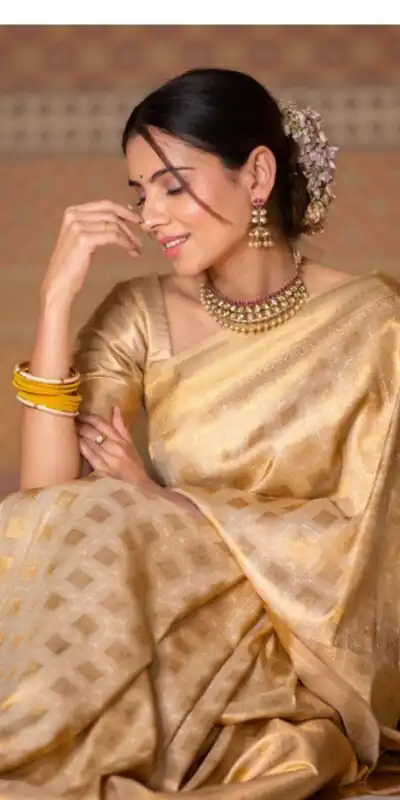 KPR 237 Cream Soft Lichi Silk Cloth Saree Perfect for Wedding, Party, Family Gatherings, Sangeet, Ethnic Day – . Festive Deal ₹1299. Delivery 4-6 Workin | Designer Sarees, Modern Digital sarees, Sarees, Bollywood Sarees, Creative Sarees, Embroidered Sarees, Ethnic Saree, Party Wear Sarees