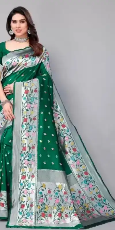 KPR 295 Green Soft Lichi Silk Cloth Saree Perfect for Wedding, Party, Family Gatherings, Sangeet, Ethnic Day – . Festive Deal ₹1449. Delivery 4-6 Workin | Designer Sarees, Modern Digital sarees, Sarees, Bollywood Sarees, Creative Sarees, Embroidered Sarees, Ethnic Saree, Party Wear Sarees