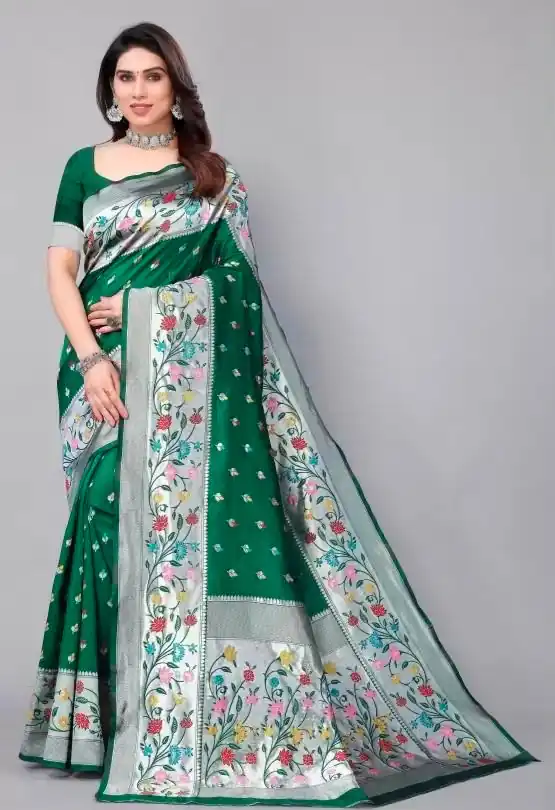 KPR 295 Green Soft Lichi Silk Cloth Saree Perfect for Wedding, Party, Family Gatherings, Sangeet, Ethnic Day – . Festive Deal ₹1449. Delivery 4-6 Workin | Designer Sarees, Modern Digital sarees, Sarees, Bollywood Sarees, Creative Sarees, Embroidered Sarees, Ethnic Saree, Party Wear Sarees