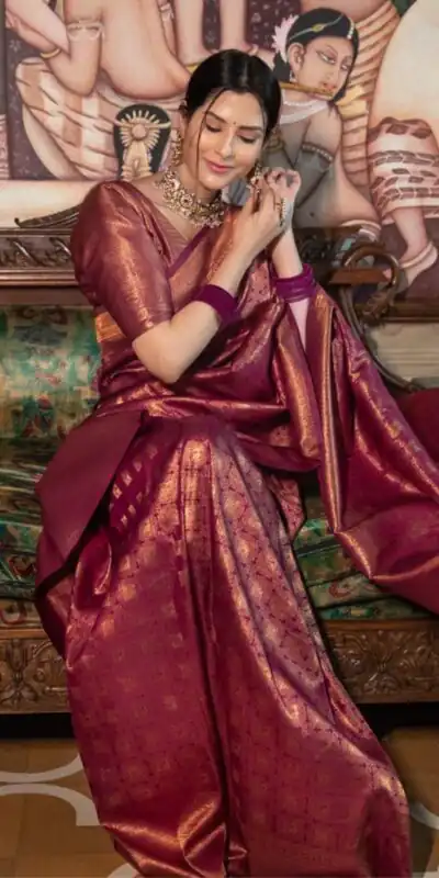 KPR 237 Maroon Soft Lichi Silk Cloth Saree Perfect for Wedding, Party, Family Gatherings, Sangeet, Ethnic Day – . Festive Deal ₹1299. Delivery 4-6 Workin | Designer Sarees, Modern Digital sarees, Sarees, Bollywood Sarees, Creative Sarees, Embroidered Sarees, Ethnic Saree, Party Wear Sarees
